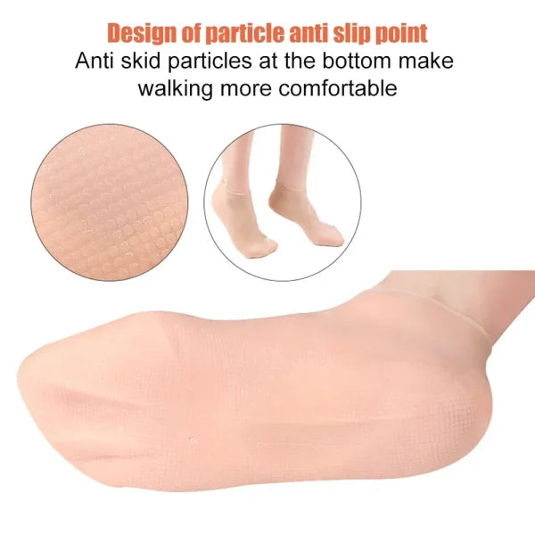 01 Pair Silicone Jelly Socks Gel Moisturizing Socks Foot Care Protector