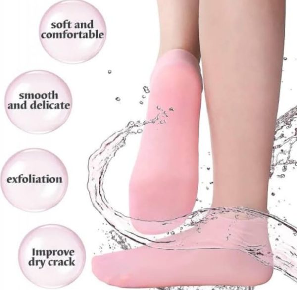 01 Pair Silicone Jelly Socks Gel Moisturizing Socks Foot Care Protector