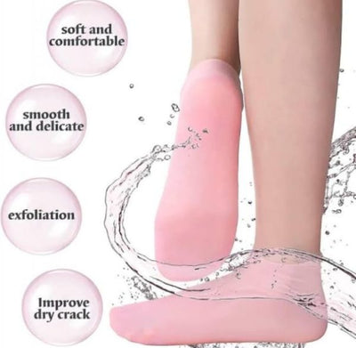 01 Pair Silicone Jelly Socks Gel Moisturizing Socks Foot Care Protector