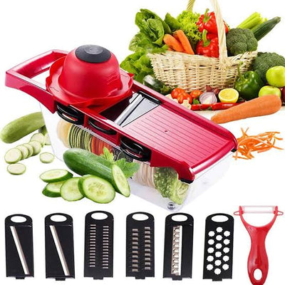 10 In 1 Mandolin Slicer Vegetable Cutter With Stainless Steel Blade Manual Potato Peeler Carrot Cheese Grater Nicer Kitchen