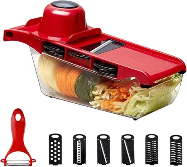 10 In 1 Mandolin Slicer Vegetable Cutter With Stainless Steel Blade Manual Potato Peeler Carrot Cheese Grater Nicer Kitchen