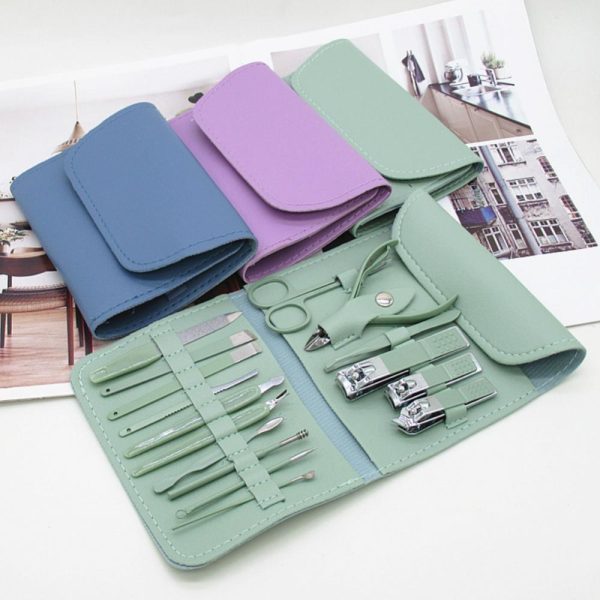16-piece Manicure & Pedicure Kit – Premium Stainless Steel Nail Care Set For Hand, Foot & Facial Grooming