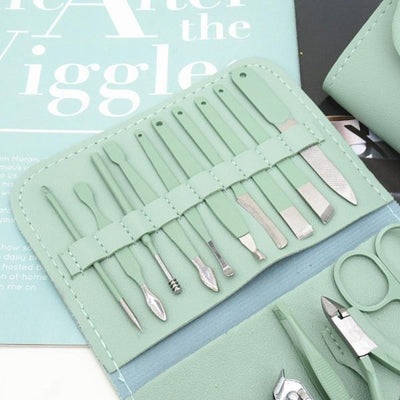 16-piece Manicure & Pedicure Kit – Premium Stainless Steel Nail Care Set For Hand, Foot & Facial Grooming