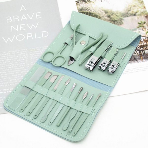 16-piece Manicure & Pedicure Kit – Premium Stainless Steel Nail Care Set For Hand, Foot & Facial Grooming