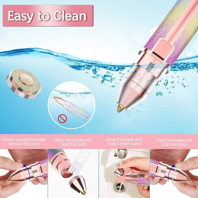 2 In 1 Electric Eyebrow Trimmer And Shaver, Flawless Hair Remover 2 In 1 Hair Remover Trimmer For Women
