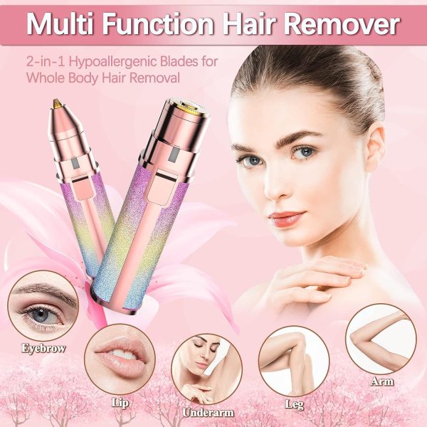 2 In 1 Electric Eyebrow Trimmer And Shaver, Flawless Hair Remover 2 In 1 Hair Remover Trimmer For Women