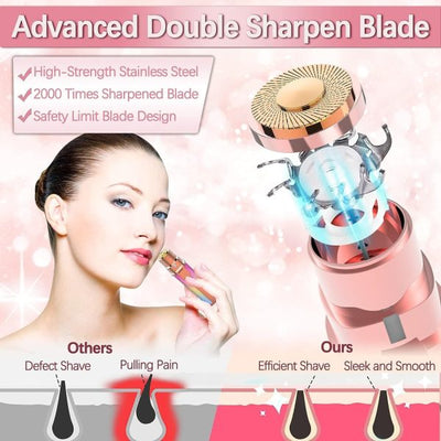 2 In 1 Electric Eyebrow Trimmer And Shaver, Flawless Hair Remover 2 In 1 Hair Remover Trimmer For Women