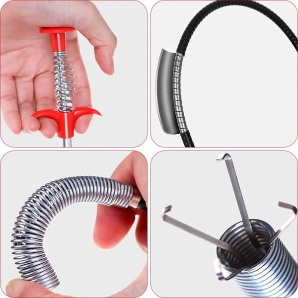 90 Cm Drain Wire Hair Drain Clog Removers, Kitchen Sink Cleaning Hook, Bathroom Toilet Pickup Tool