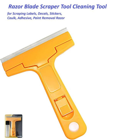 Heavy-duty Razor Blade Scraper Tool For Removing Labels, Stickers, Caulk, Adhesive