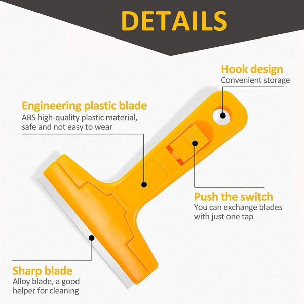 Heavy-duty Razor Blade Scraper Tool For Removing Labels, Stickers, Caulk, Adhesive