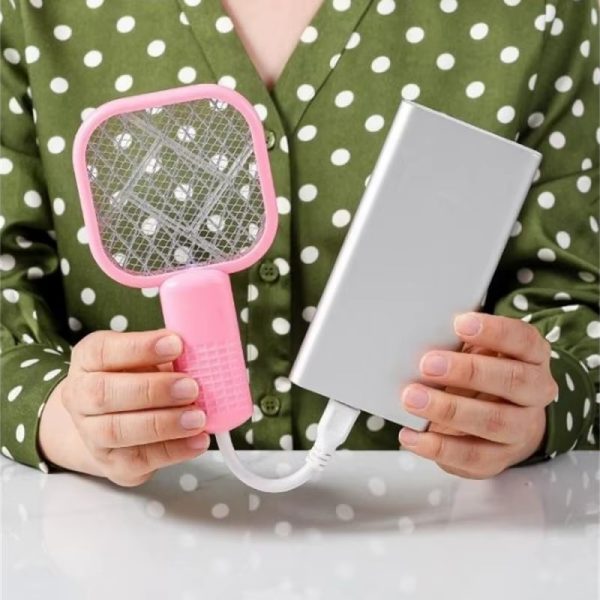 Mini Usb Rechargeable Mosquito Racket With Uv Light – Portable Electric