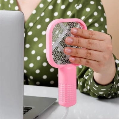Mini Usb Rechargeable Mosquito Racket With Uv Light – Portable Electric