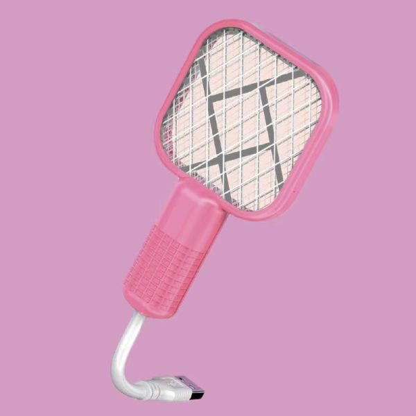 Mini Usb Rechargeable Mosquito Racket With Uv Light – Portable Electric