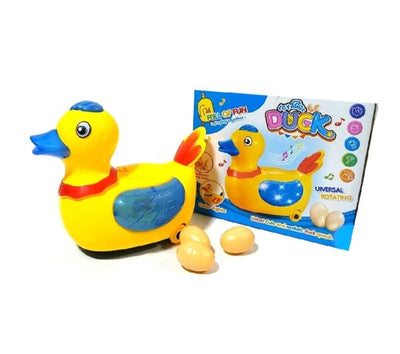 Musical Electric Lay Eggs Duck Toys For Kids And Boys – Battery Operated With Light And Music Sound