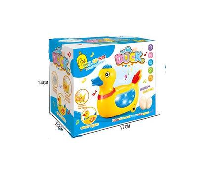 Musical Electric Lay Eggs Duck Toys For Kids And Boys – Battery Operated With Light And Music Sound