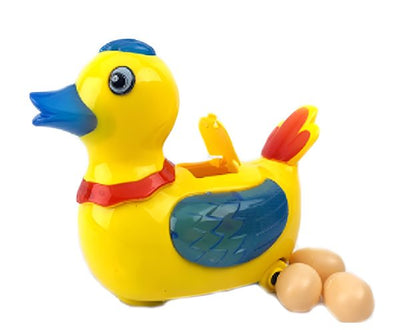 Musical Electric Lay Eggs Duck Toys For Kids And Boys – Battery Operated With Light And Music Sound