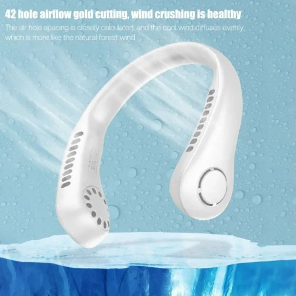 Neck Fan Portable Bladeless Neck Fans Portable Hanging Neck Fan Micro Cooling Strong Fan 360° Bladeless
