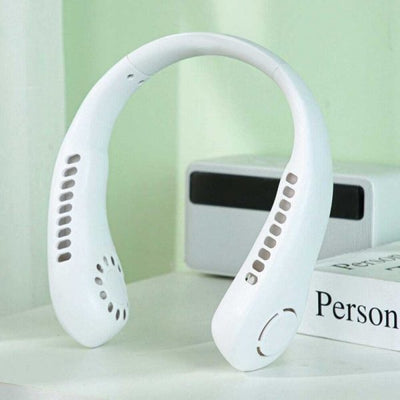 Neck Fan Portable Bladeless Neck Fans Portable Hanging Neck Fan Micro Cooling Strong Fan 360° Bladeless