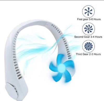 Neck Fan Portable Bladeless Neck Fans Portable Hanging Neck Fan Micro Cooling Strong Fan 360° Bladeless