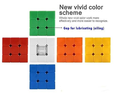 Rubic Cube 3×3 For Kids Magic Speed Square Cube Puzzle Toys High Quality With Box (random Color)