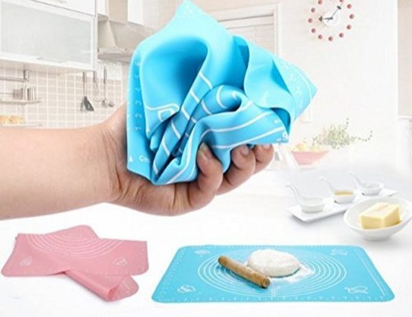 Silicone Pastry Mat – 14 Inch Round Non-stick Baking Mat With Measurements – Food-grade