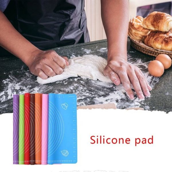 Silicone Pastry Mat – 14 Inch Round Non-stick Baking Mat With Measurements – Food-grade