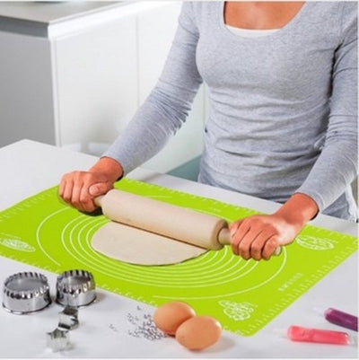 Silicone Pastry Mat – 14 Inch Round Non-stick Baking Mat With Measurements – Food-grade
