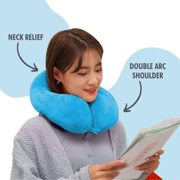 Imported U Shaped Pillows For Sleeping – Portable Travel Neck Pillows For Adults